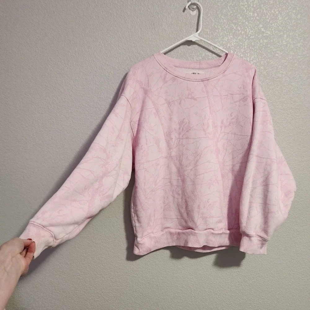 DAIRY BOY Bubblegum Camo Crewneck Sweatshirt Coquette Western M‎